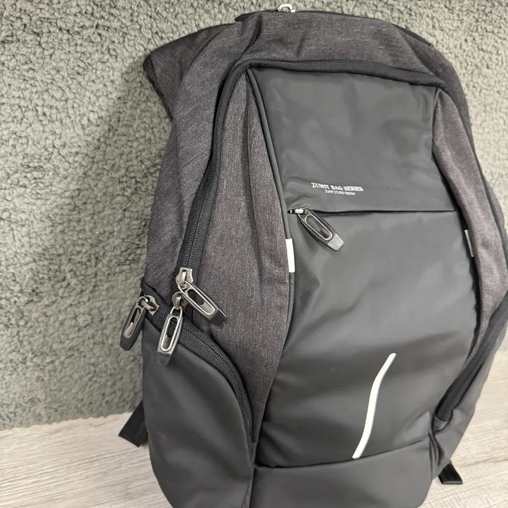 Zumit Backpack Black Gray‎ Travel Laptop Travel School Hiking Outdoor Casual NWT